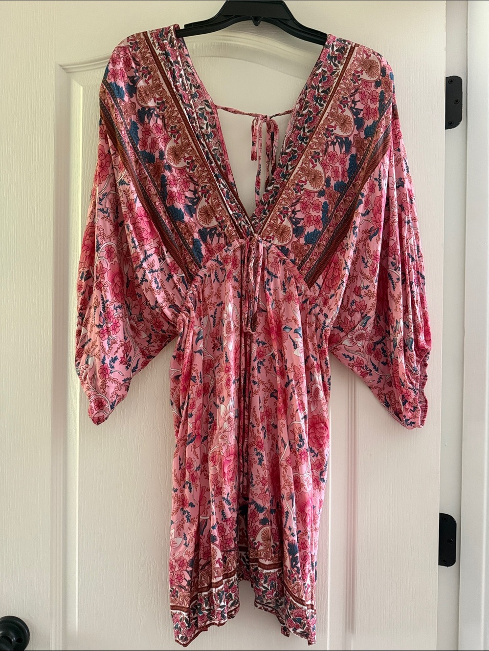Women's Pink Floral Swim Coverup Tunic